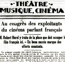  Cinéma et langue française